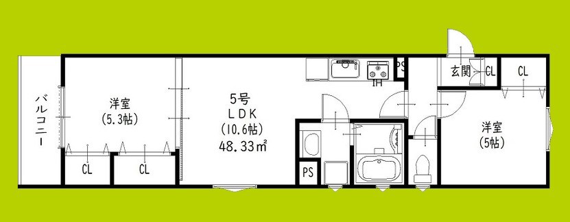 ピレーネ北条Ⅳ 間取り図
