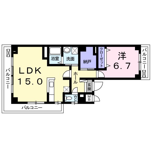 ミラージュ帝塚山 間取り