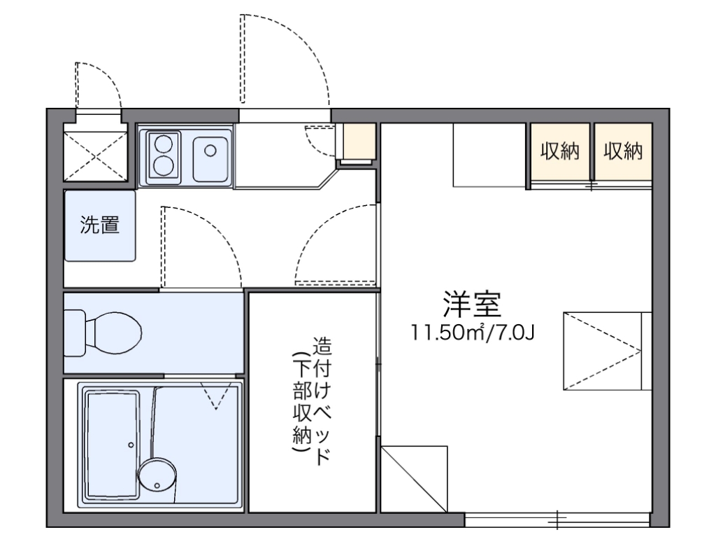 レオパレス東今里 間取り