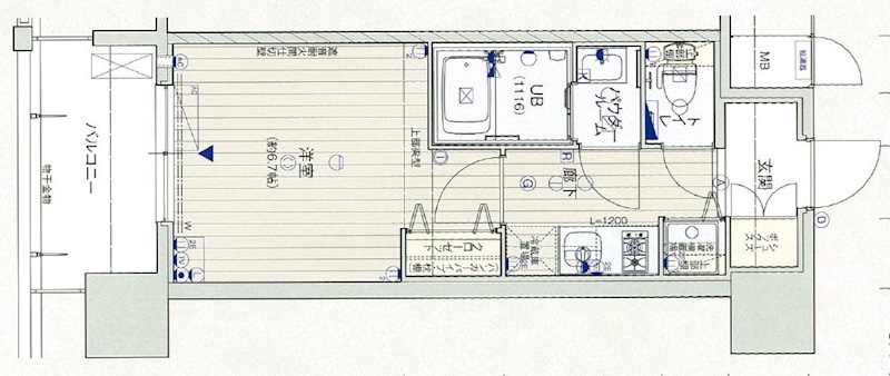 アドバンス難波西アクア 間取り