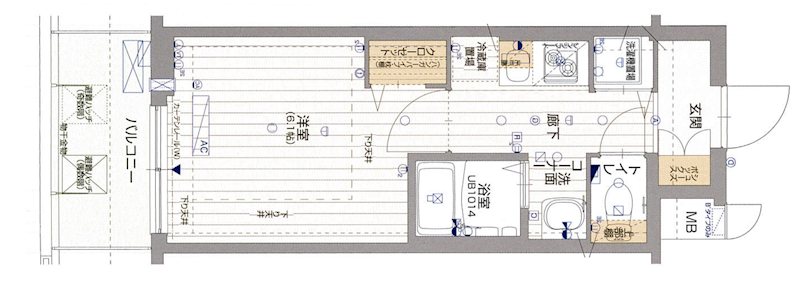 アスヴェル新北野モスト 間取り