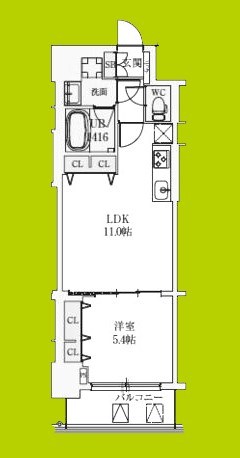 スプランディッド上本町WESTⅡ 間取り図