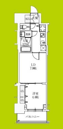 スプランディッド上本町WESTⅡ 間取り図