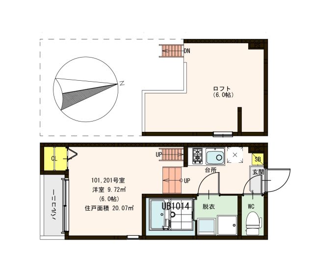ハーモニーテラス上池田 間取り