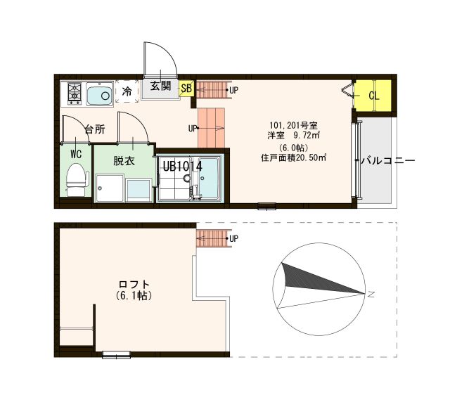 ハーモニーテラス東田辺 間取り