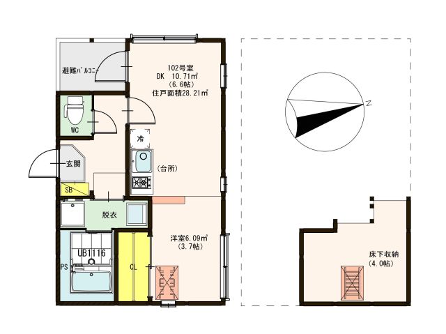 ハーモニーテラス中加賀屋 間取り