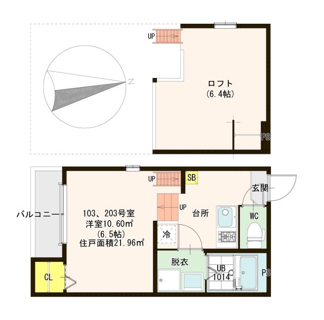 ハーモニーテラス横枕 間取り