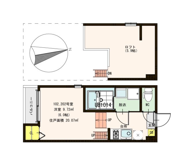 ハーモニーテラス上池田 間取り
