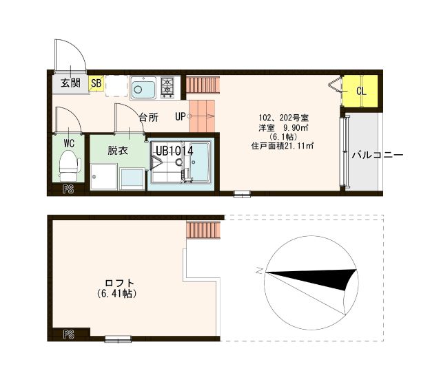 ハーモニーテラス高井田元町 間取り
