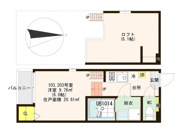 ハーモニーテラス長田 間取り