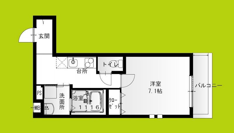 フジパレス弥刀駅北Ⅰ番館 間取り図