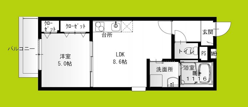 フジパレス弥刀駅北Ⅰ番館 間取り図