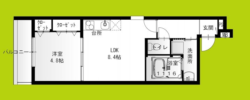 フジパレス弥刀駅北Ⅰ番館 間取り図