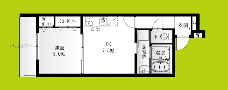 フジパレス弥刀駅北Ⅱ番館 間取り図
