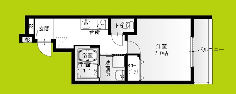 フジパレス弥刀駅北Ⅱ番館 間取り図