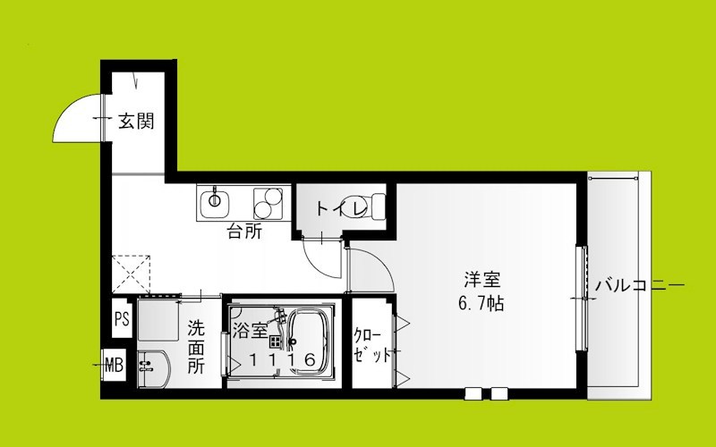 フジパレス弥刀駅北Ⅱ番館 間取り図