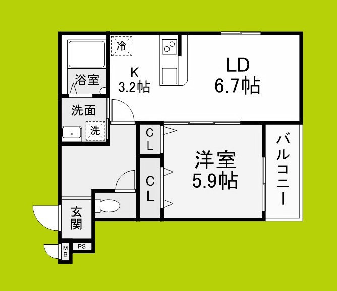 フジパレス教興寺三丁目Ⅱ 間取り図