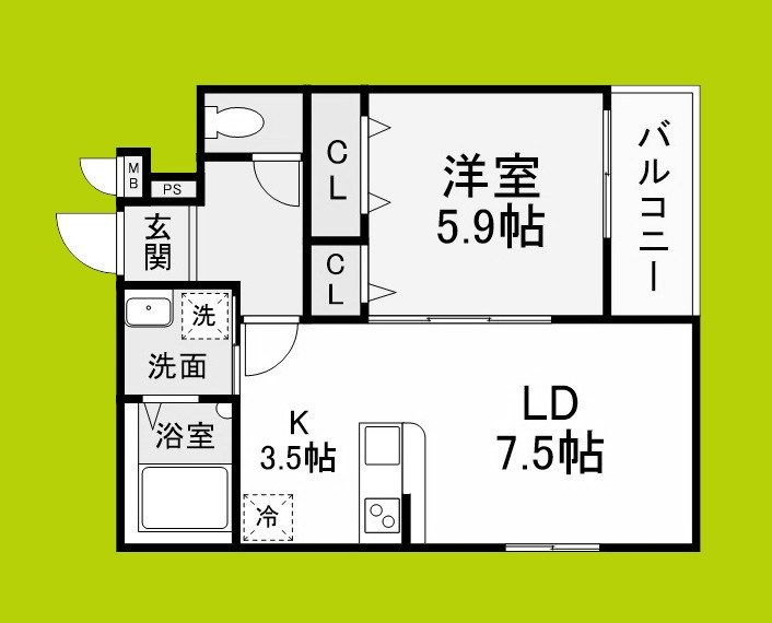 フジパレス教興寺三丁目Ⅱ 間取り