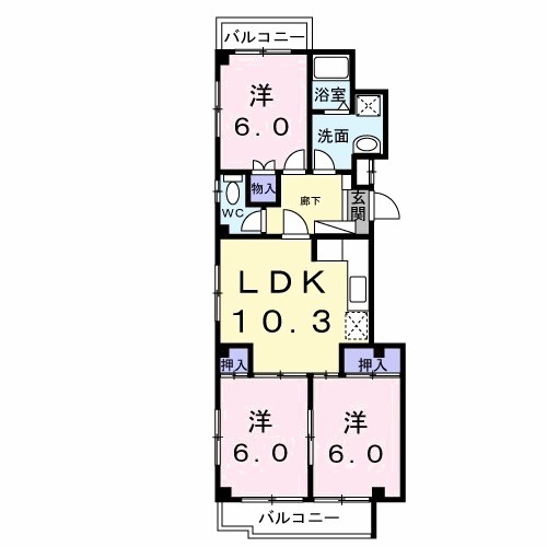 サンハイツ坂末 間取り