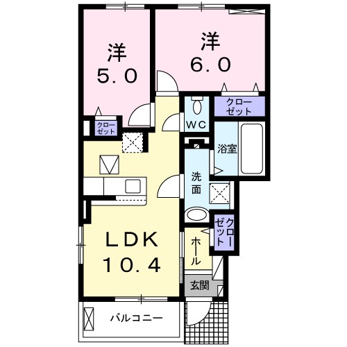 サウスコートⅡ 間取り