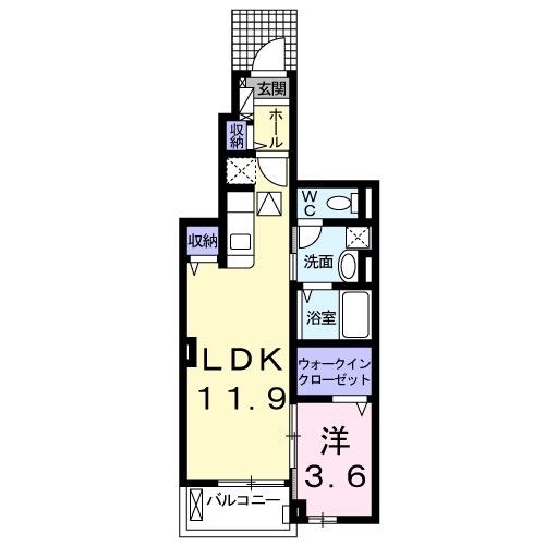 グゥテェ　ライゼ　Ａ 間取り