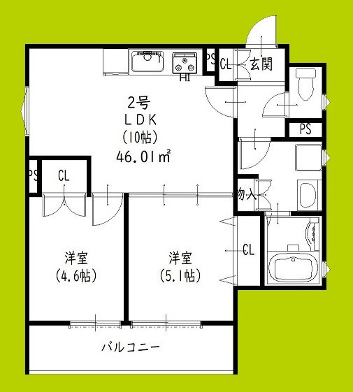 クリエオーレ初芝 間取り