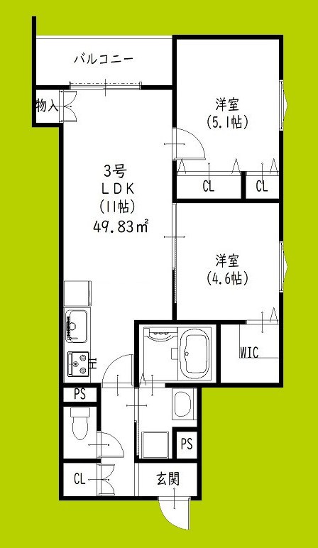 クリエオーレ初芝 間取り