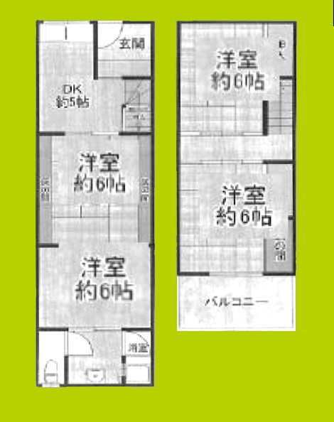 林寺貸家（テラス） 間取り