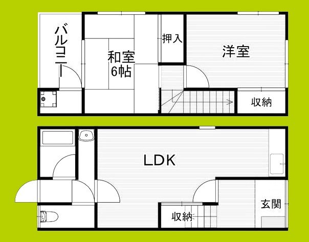 東成区大今里戸建て 間取り
