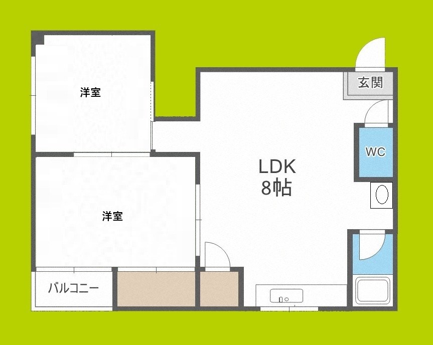 コーポウエスト神路 間取り