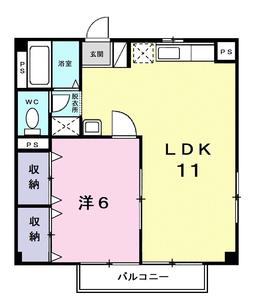 ハイツ有馬川 間取り