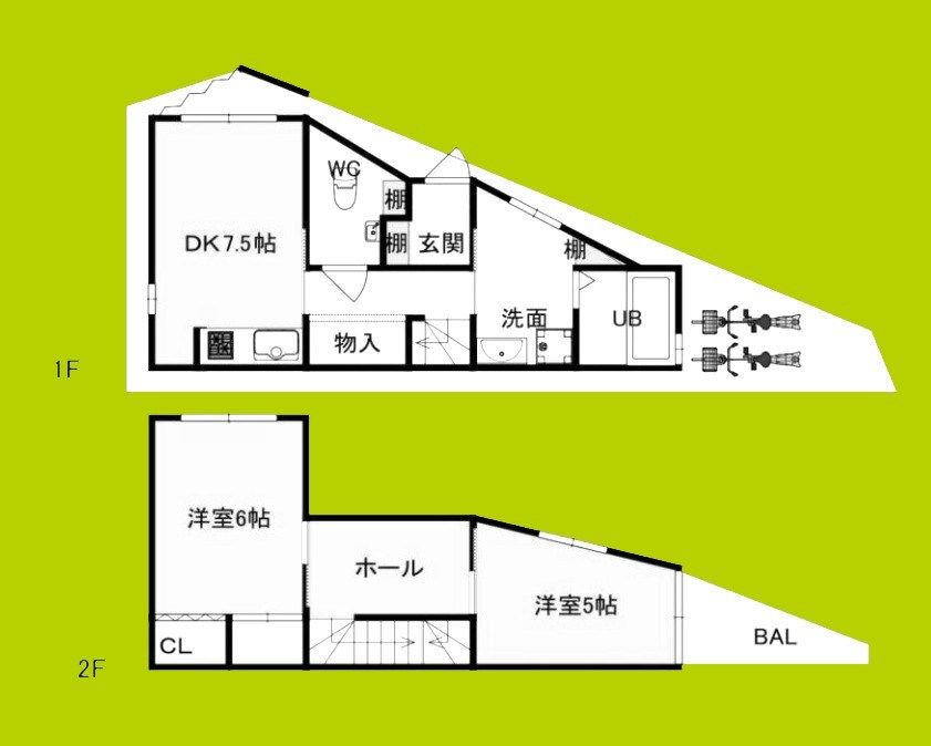 西今川貸家 間取り
