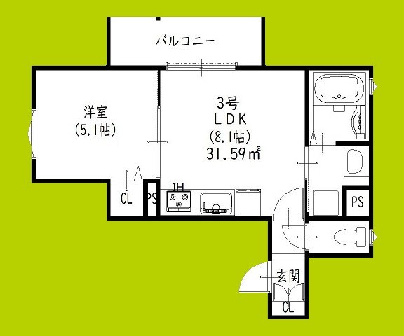 クリエオーレ崇徳院 間取り