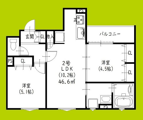 クリエオーレ崇徳院 間取り