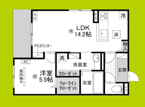 パサログランデ賑町 間取り