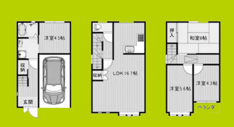 矢田一丁目26-5貸家 間取り