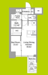 コンフォリア・リヴ桜川ソルテラス 間取り図
