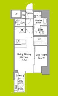 コンフォリア・リヴ桜川ソルテラス 間取り図