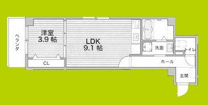 アルカンシェルコート緑橋 間取り図