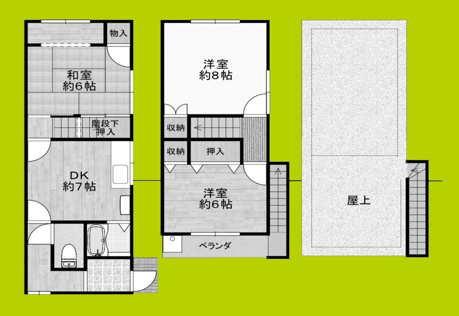 東淀川区西淡路5丁目貸家 間取り