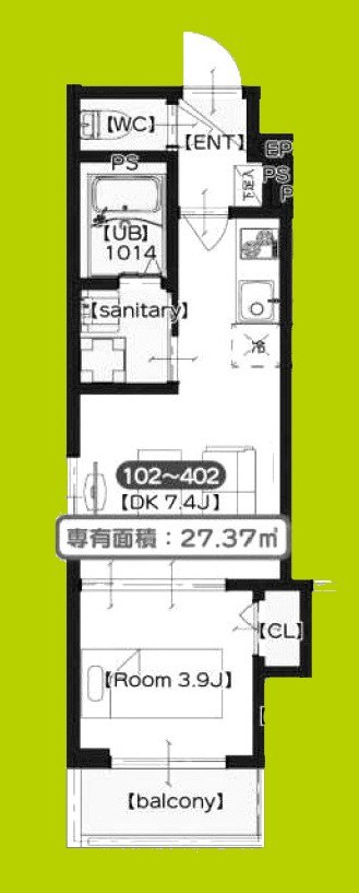 エイデン新大阪 間取り図