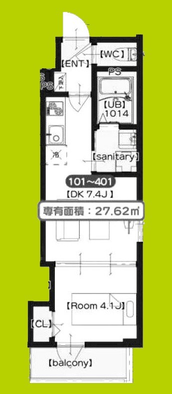 エイデン新大阪 間取り図