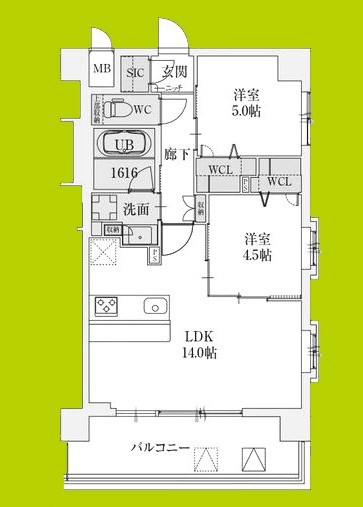 スプランディッド駒川中野駅前 間取り図