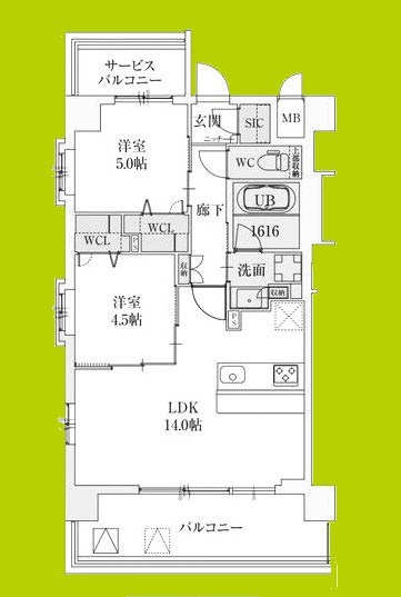 スプランディッド駒川中野駅前 間取り図
