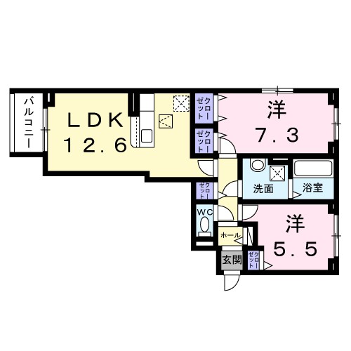 クローバー　フレア 間取り