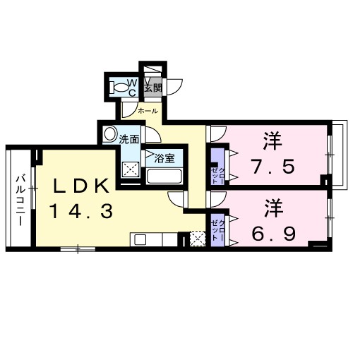 クローバー　フレア 間取り