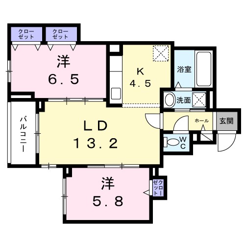 クローバー　フレア 間取り図