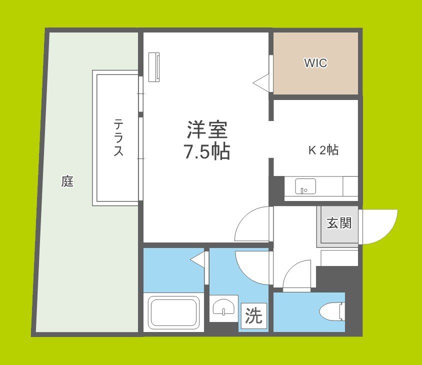 COZY岸里 間取り