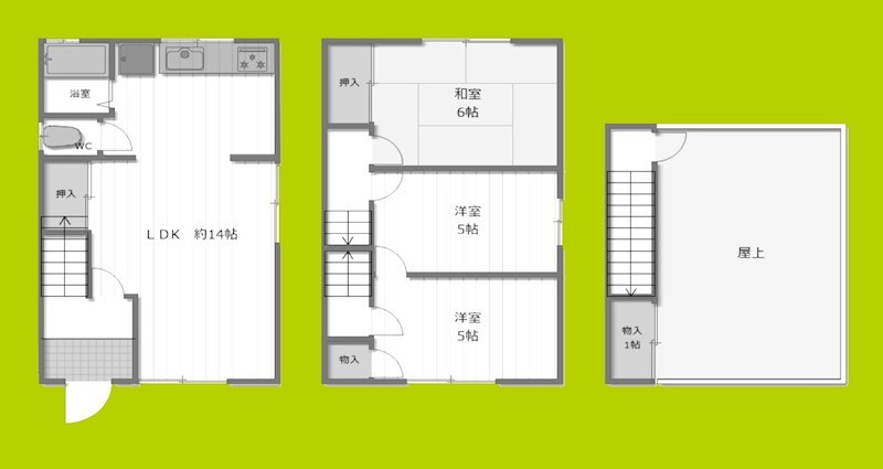 喜連東2丁目戸建貸家 間取り