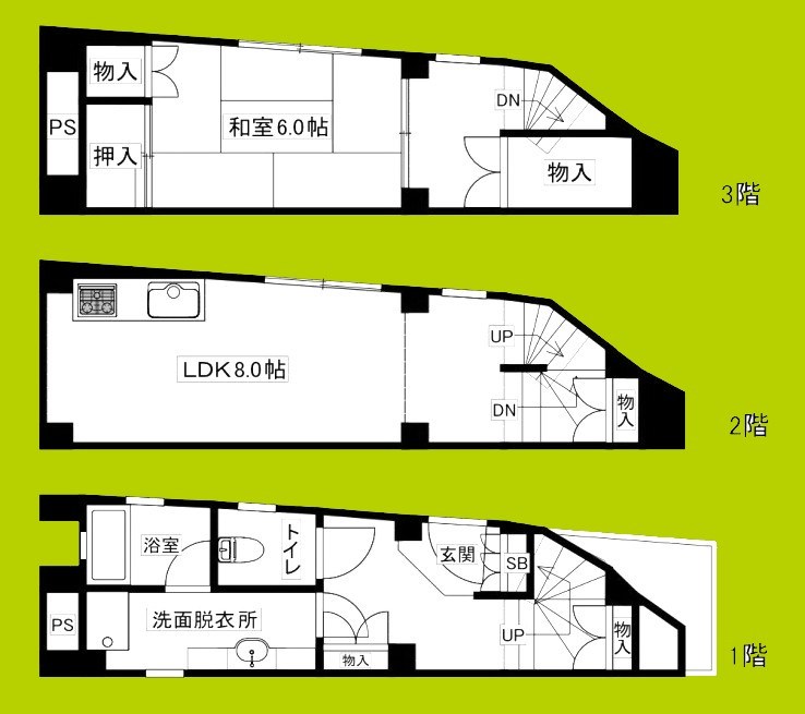 玉川4丁目貸家（民泊可能） 間取り